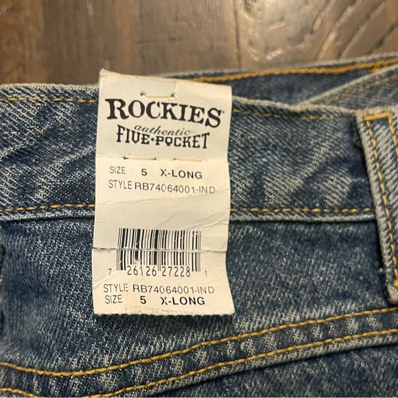 NOS Vintage Rockies Rocky Mountain Blue Denim Bareback Western Jeans Size 5XL - Picture 11 of 11